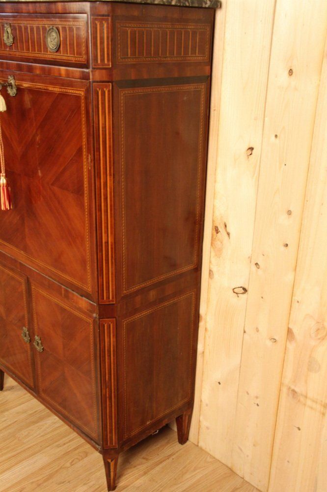 Louis XVI Period Secretaire In Marquetry photo vintage
