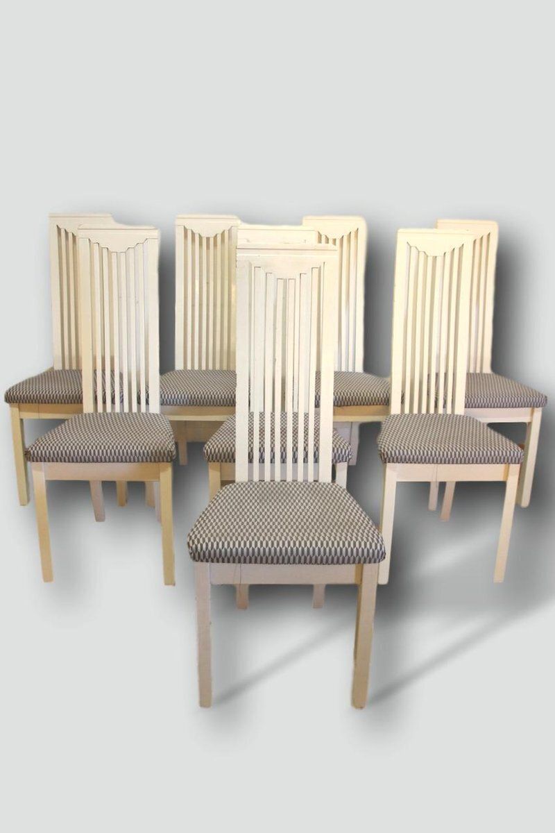 Dining Chairs In The Style Of Mackintosh, 1980s, Set Of 8 photo furniture