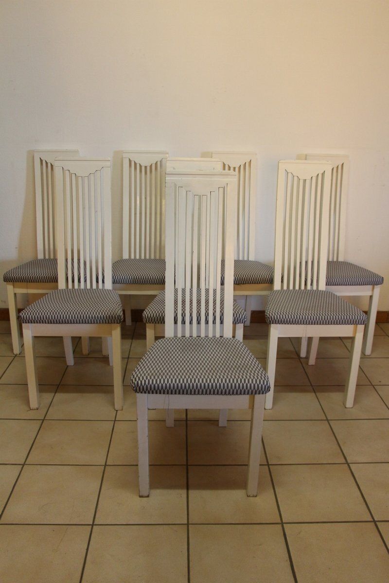 Dining Chairs In The Style Of Mackintosh, 1980s, Set Of 8 photo Furniture