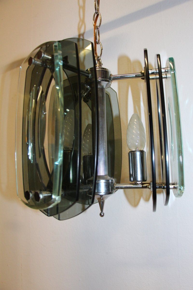 Mid Century Chandelier By Max Ingrand For Fontana Arte photo vintage