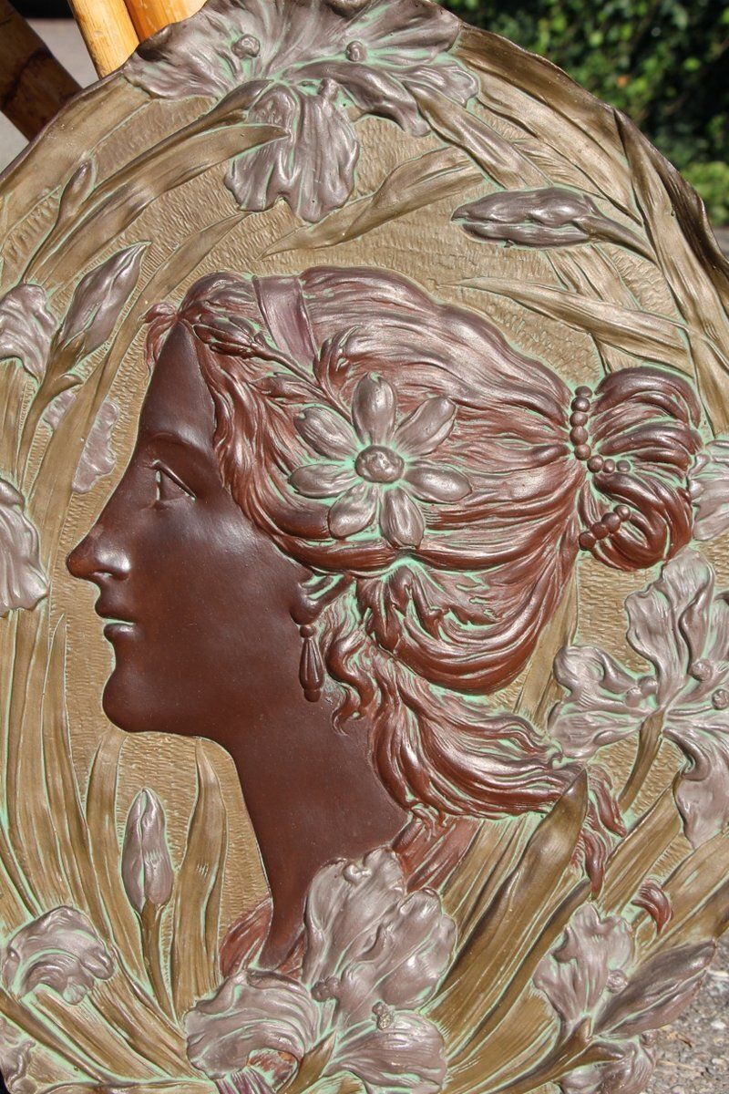 Art Nouveau Bas Relief By Ernst Wahliss, Vienna, Austria, 1890s photo vinterior