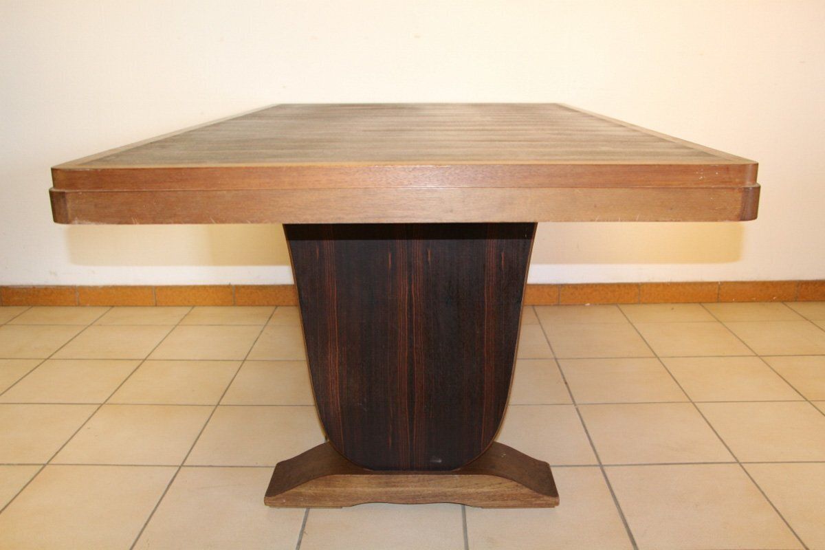 Art Deco Macassar Ebony Dining Table, 1930s photo Furniture