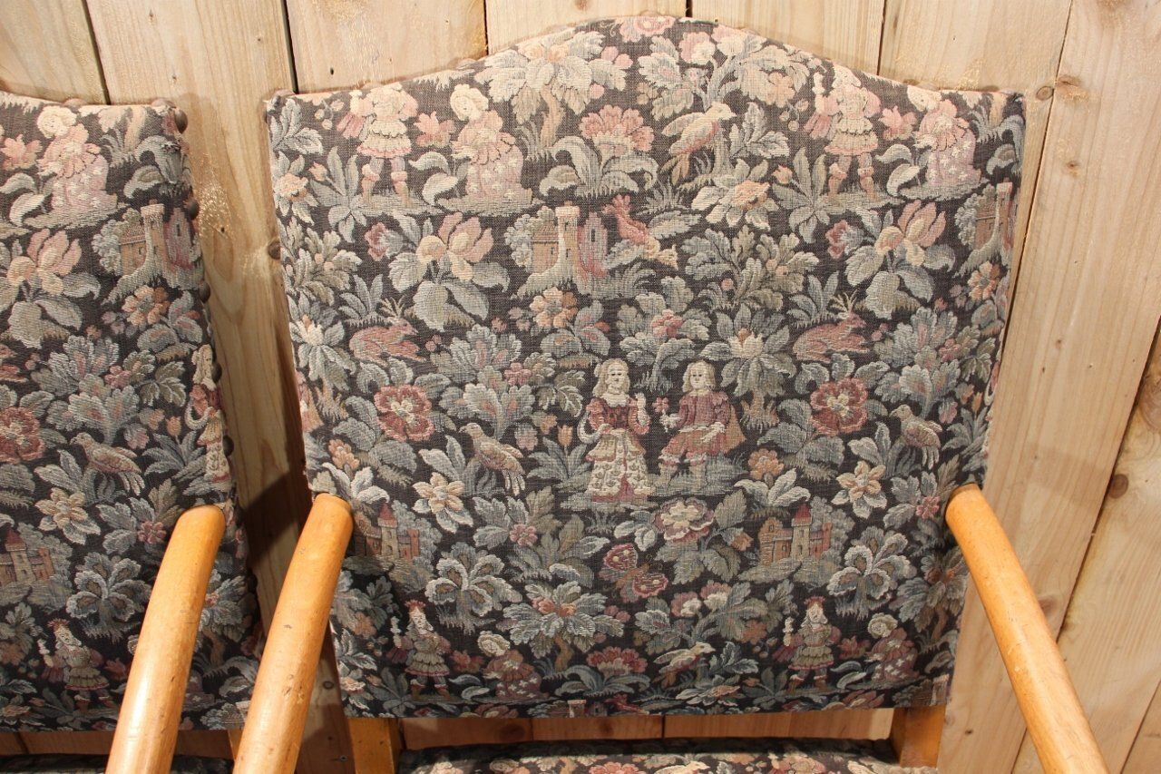 Louis XIII Style Sheep Bone Armchairs, 1890s, Set Of 2 photo furniture