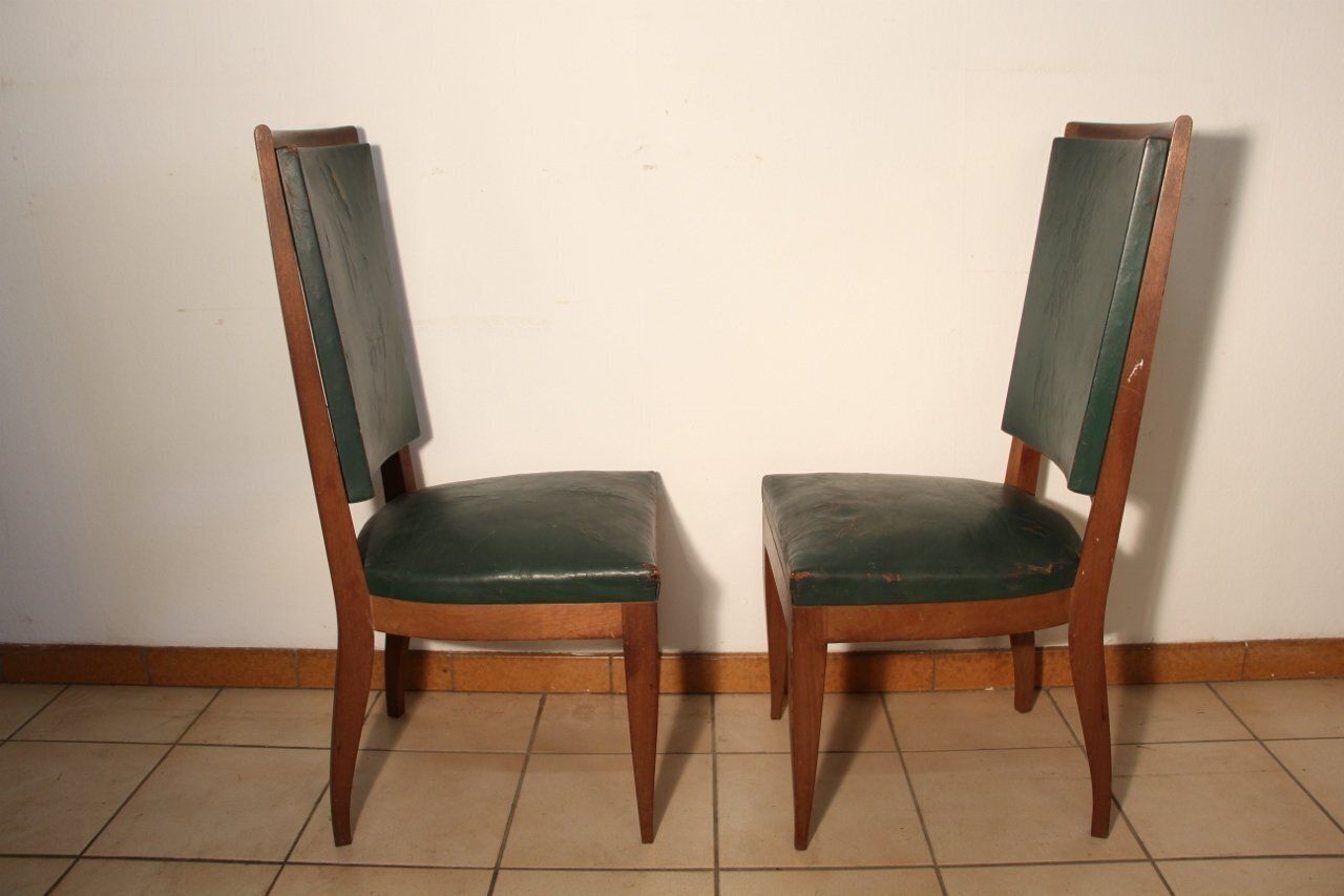 Art Mahogany Dining Chairs, 1920s, Set Of 6 photo furniture