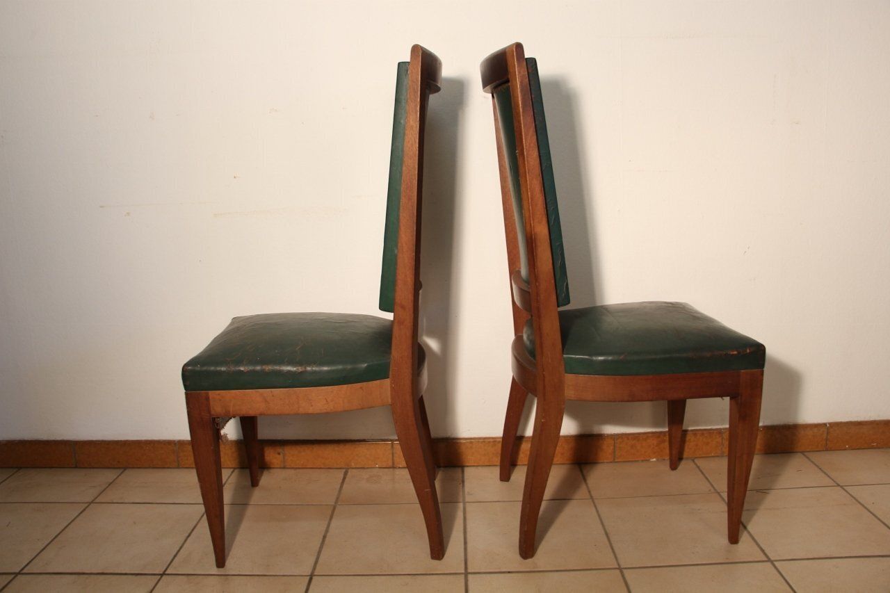 Art Mahogany Dining Chairs, 1920s, Set Of 6 photo 1419.0