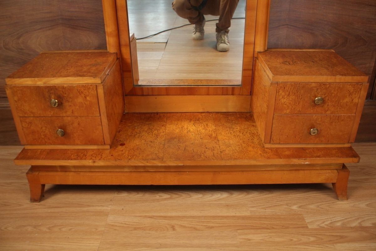 Art Deco Maple Veneer Dressing Table photo vintage