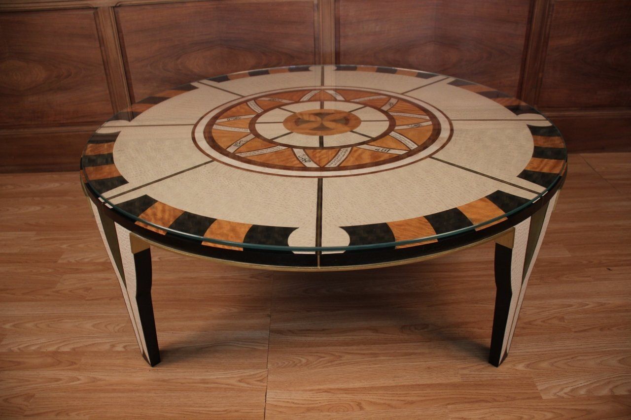 photo for sale Circular Coffee Table In The Style Of Carlo Bugatti