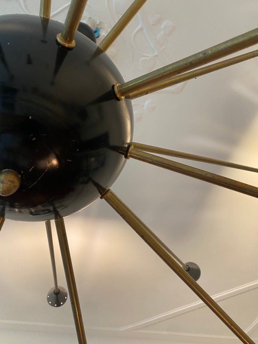 Large Italian Sputnik Chandelier From Stilnovo, Italy, 1960s photo Lighting