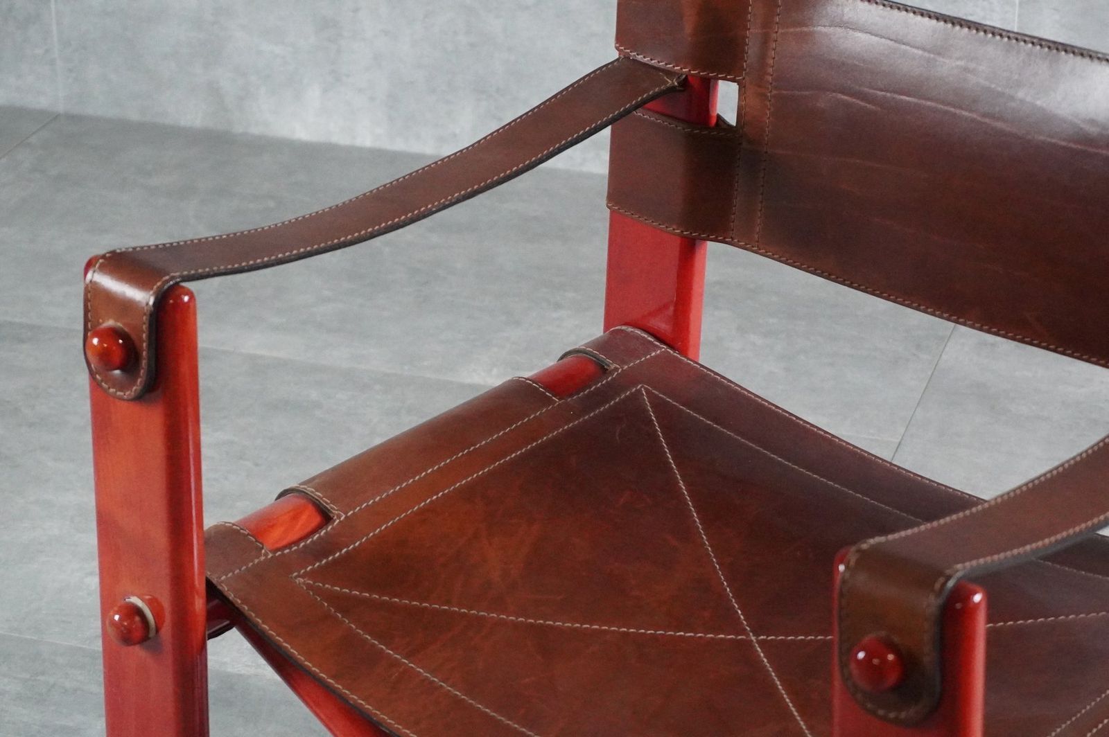 Bardella Chair In Wood And Leather By Umberto Brandigi For Poltronova, 1967 photo 1135.2