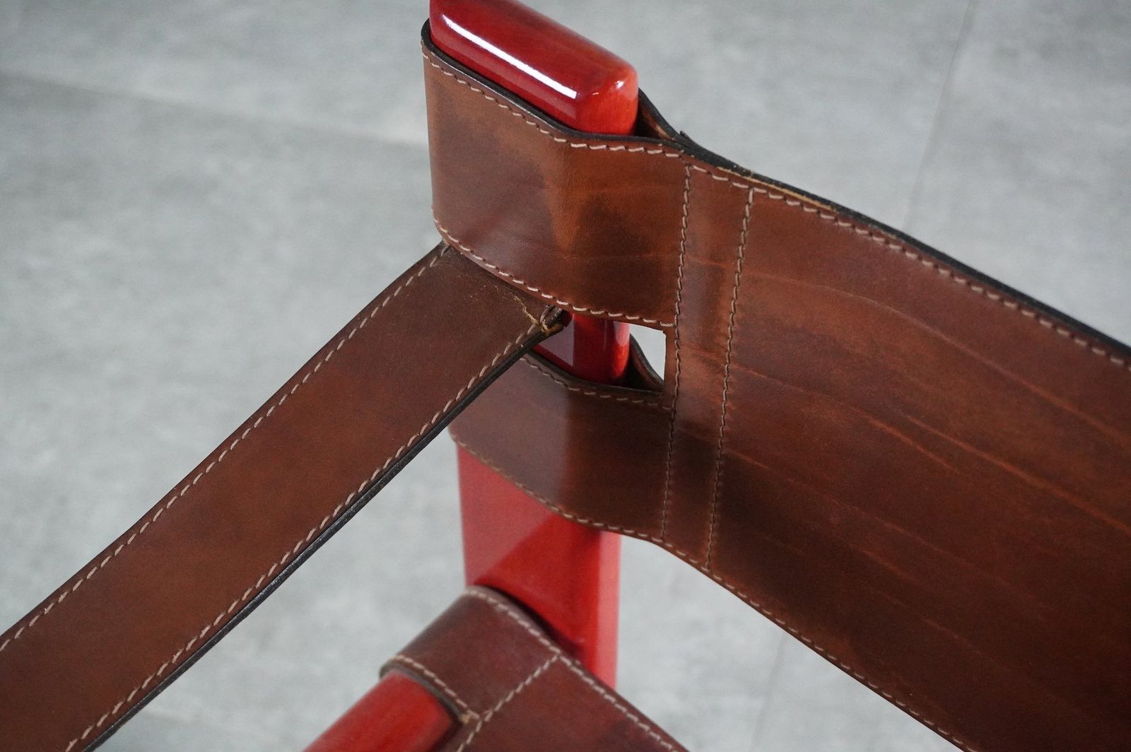 Bardella Chair In Wood And Leather By Umberto Brandigi For Poltronova, 1967 photo buy