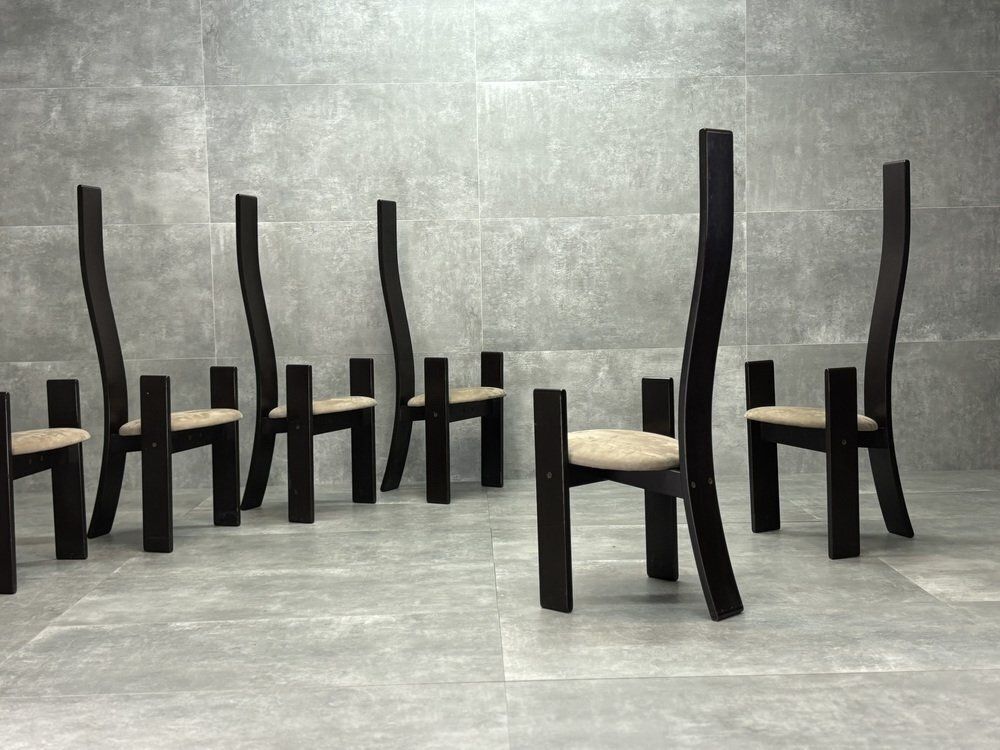 Golem Chairs By Vico Magistretti For Poggi, Italy, 1970s, Set Of 6 photo for sale