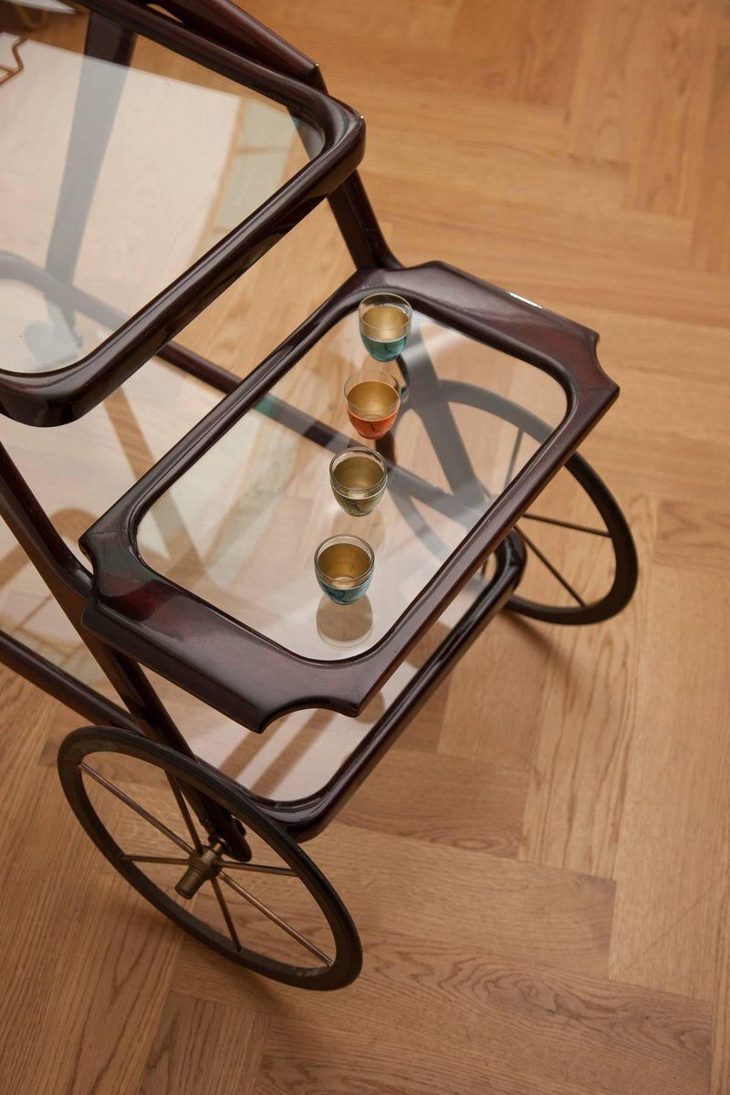 Italian Bar Cart By Cesare Lacca, 1950s photo furniture