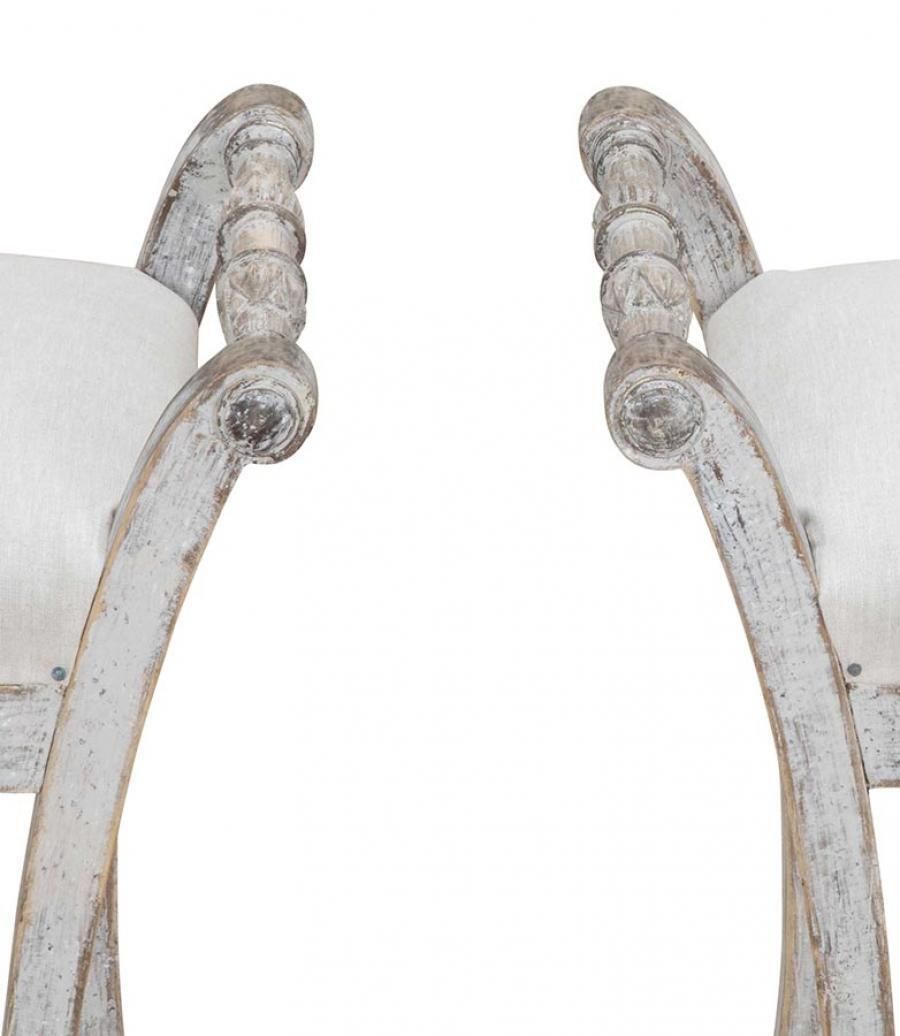 Pair Of Late 19th Century Swedish Gustavian Style Footstools photo for sale