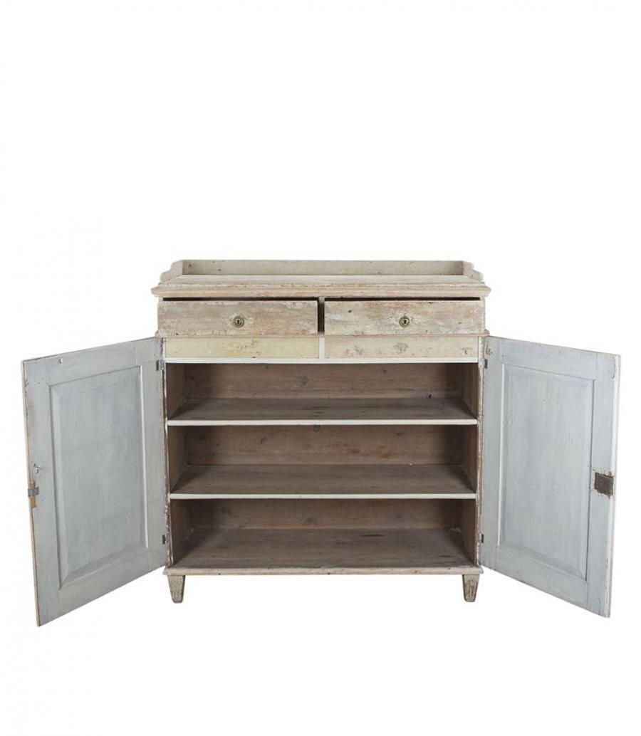 Large Late 18th Century Swedish Gustavian Buffet In Original Paint photo furniture