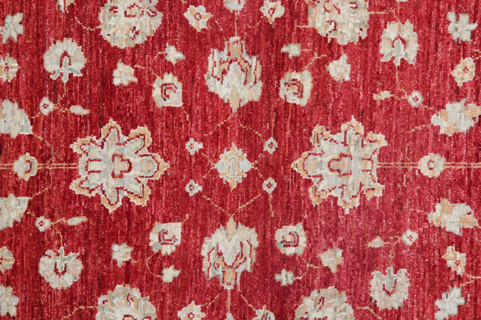 photo vintage Handmade Wool Red Rug, Floral Oriental Carpet For Living Room 152x100cm