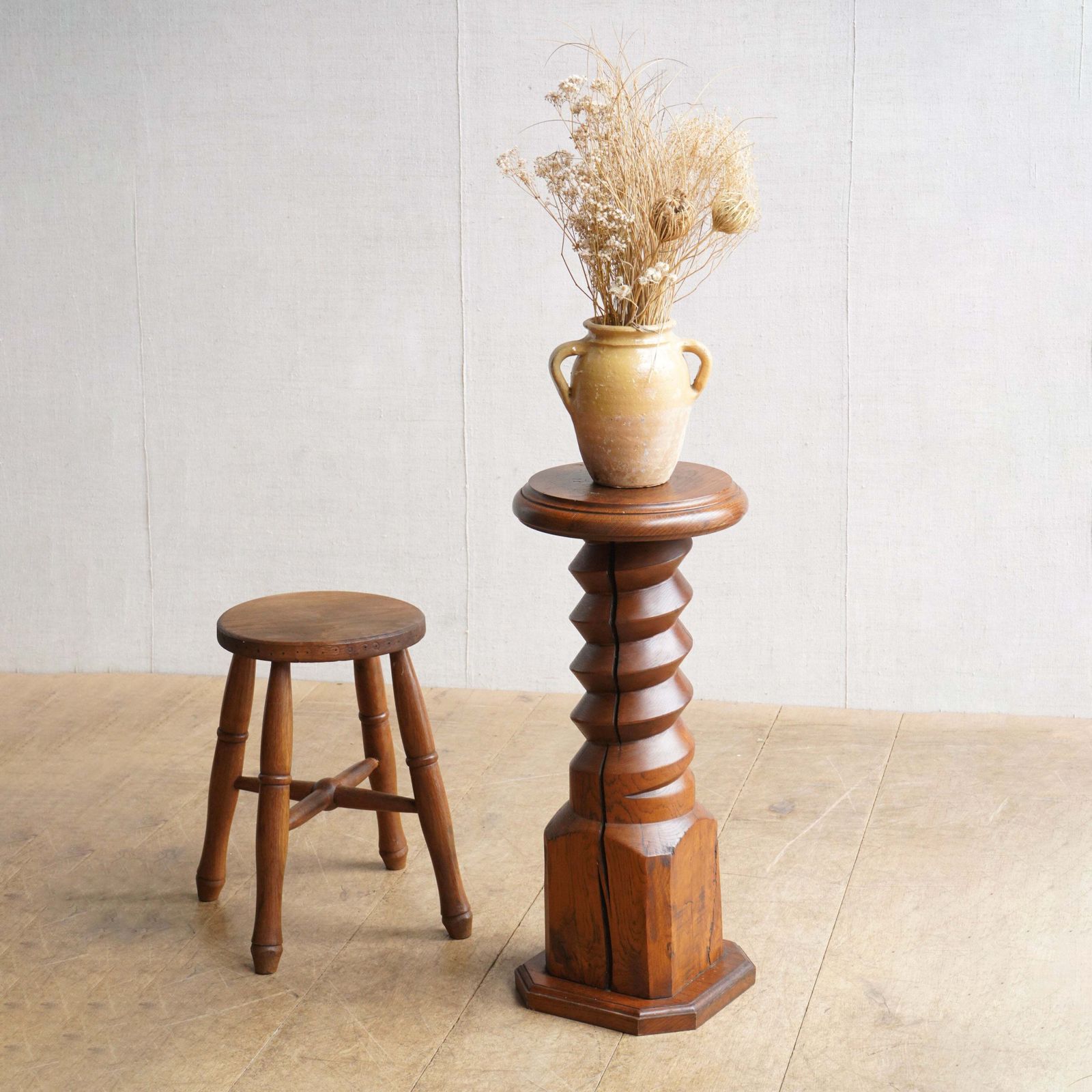 Corkscrew Plinth, Mid 20th Century