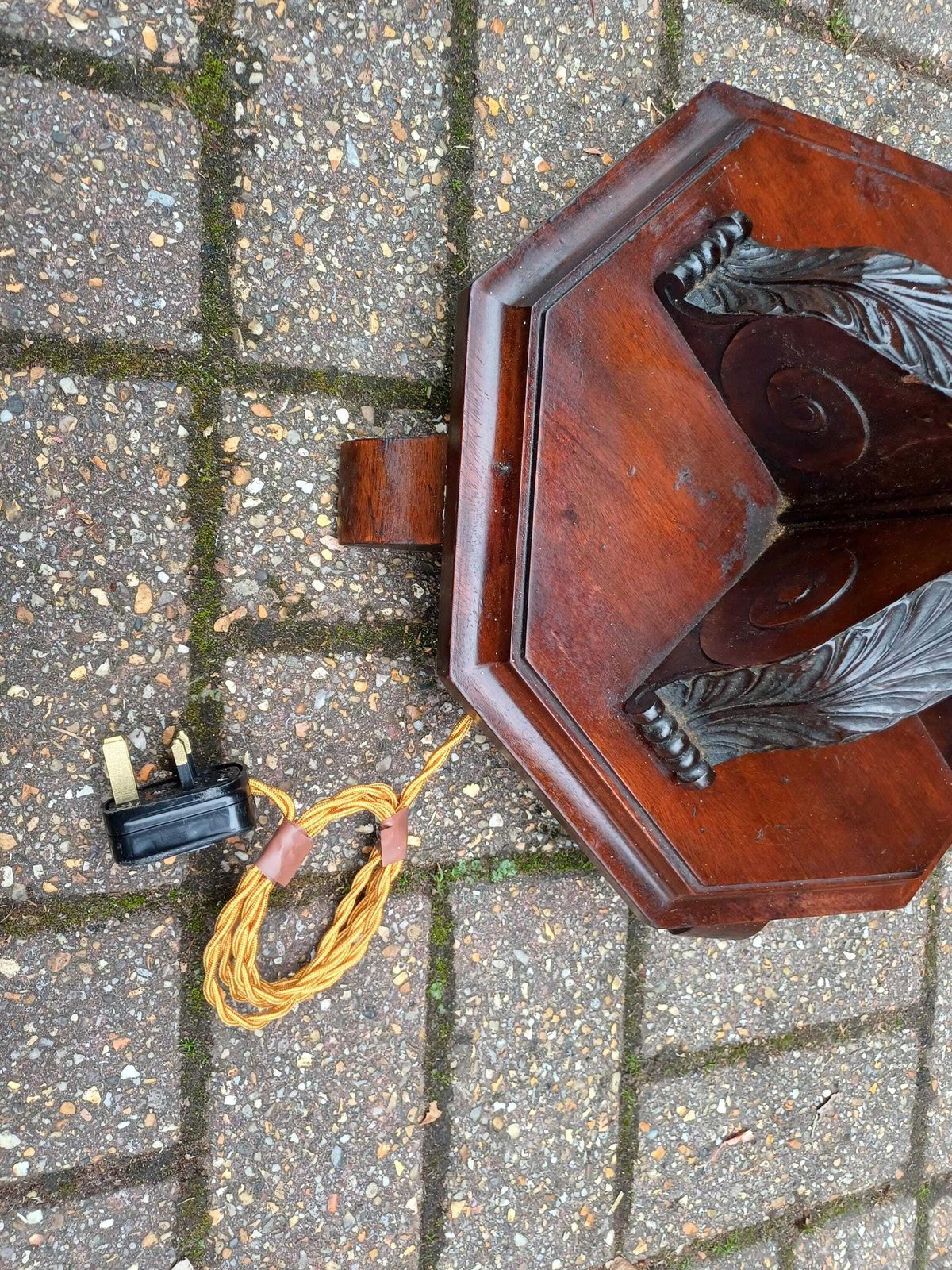 Antique Mahogany Floor Lamp Base, Hand Carved Vintage Standard Lamp, Rewired Vintage Lighting, Art Deco Style Pat Tested Free Hand Delivery photo buy