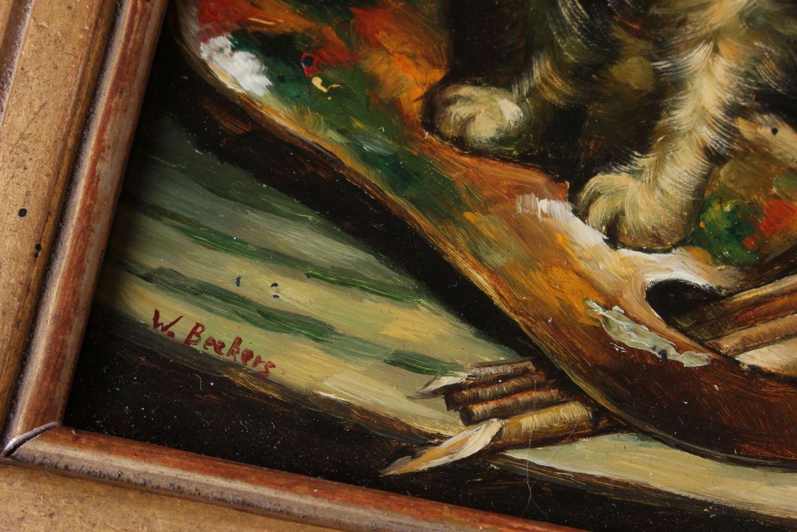 The Artist's Dog Oil Painting. Terrier Portrait. 19th Century Artwork. photo 495.0