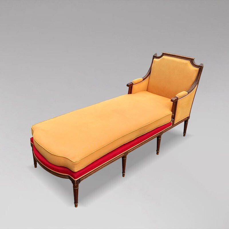 Louis XVI Style Chaise Longue, 1800s photo furniture