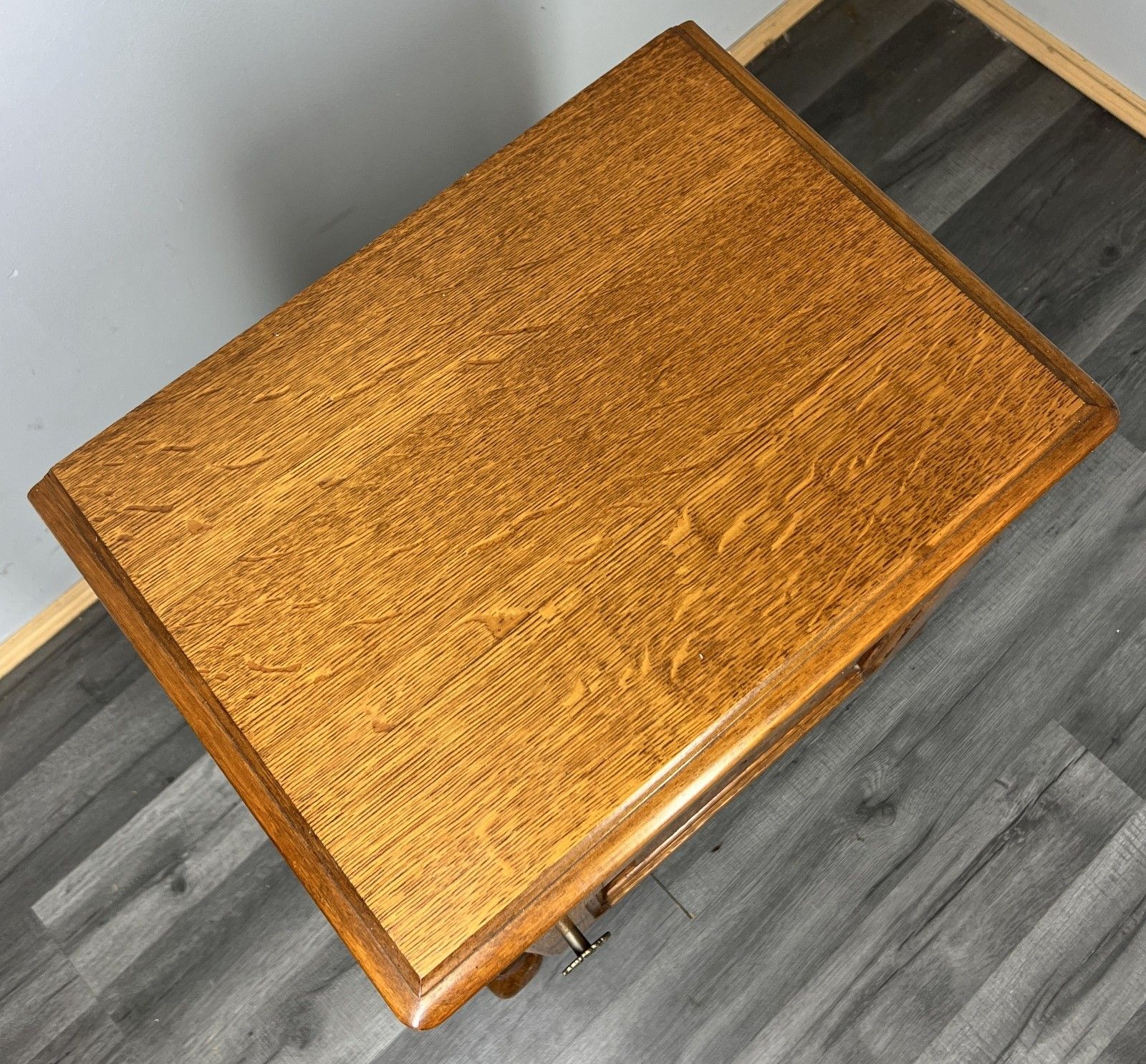 Furniture Pair Of Bedside Tables Vintage French Louis Oak  Nightstands Cabinets Lot 4442 photo