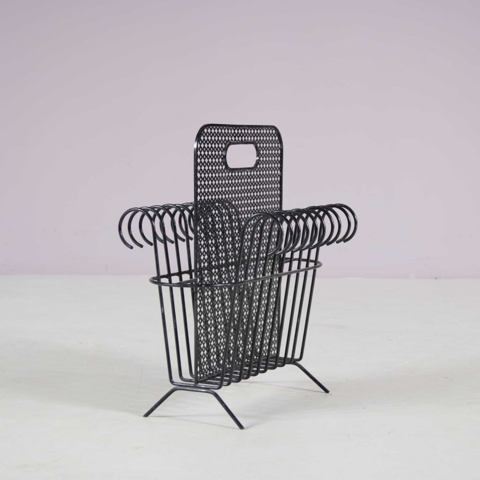 1950s “Cap D’ail” Magazine Rack By Mathieu Matégot For Atelier Matégot, France