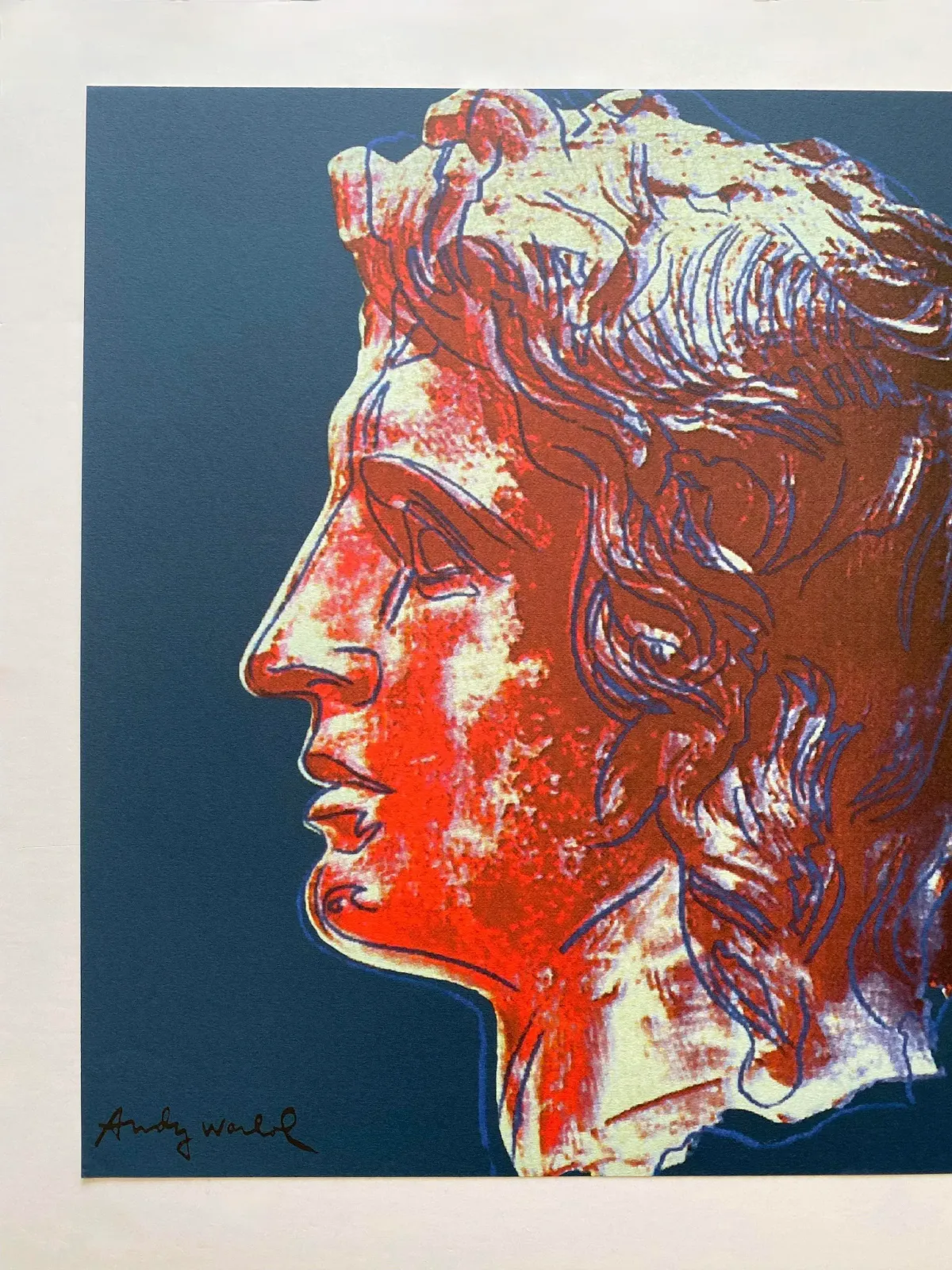 Andy Warhol Vintage 1986 Limited Edition Large Fine Art Lithograph Print " Alexander The Great " 1982 photo Art