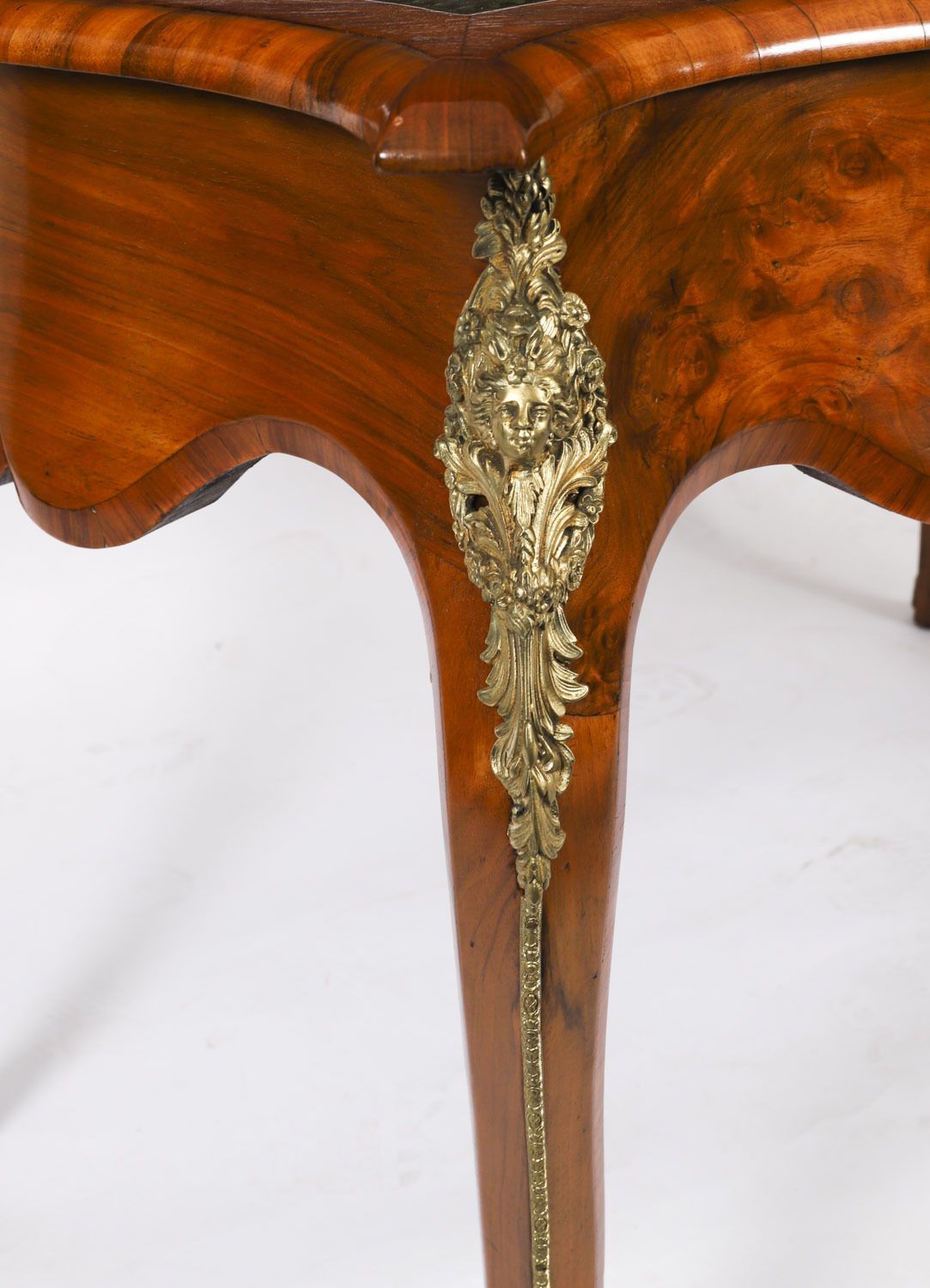 Antique French Burr Walnut Writing Desk Bureau Plat C.1870  114x65cm photo buy