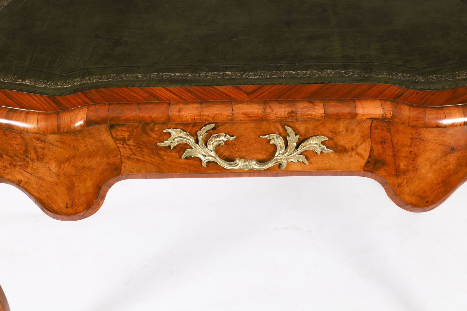 photo vinterior Antique French Burr Walnut Writing Desk Bureau Plat C.1870  114x65cm