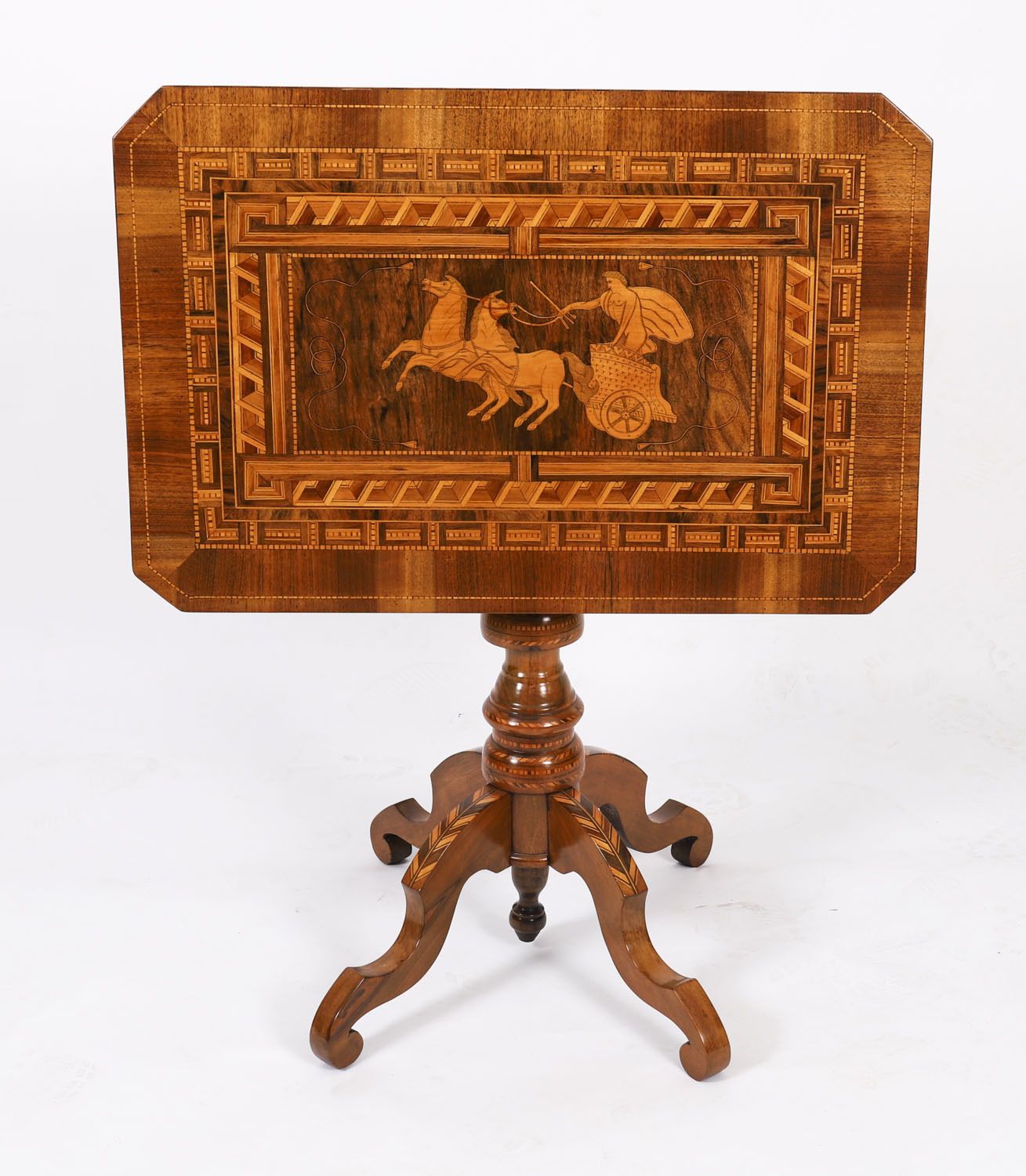Furniture Antique Sorrento Italian Marquetry & Parquetry Occasional Table 19th C photo