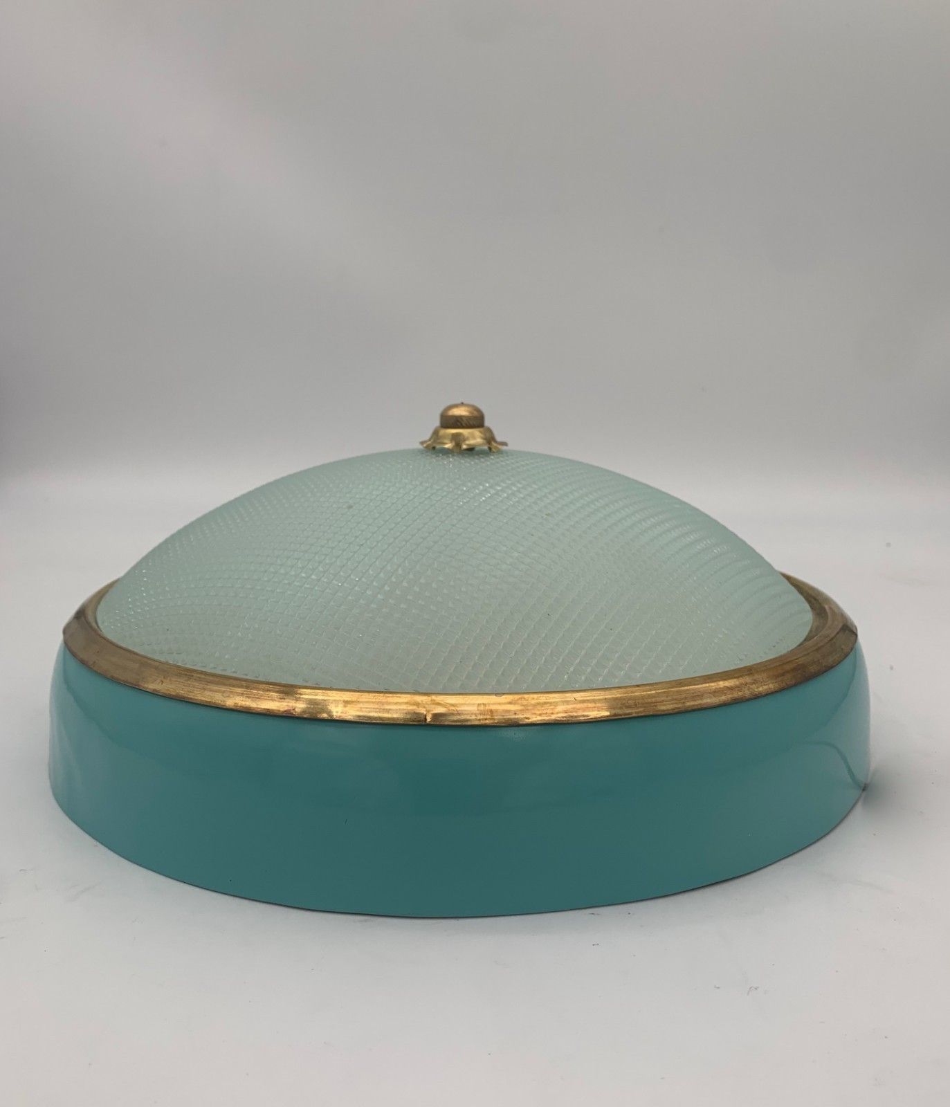 Single Ceiling Light Attributed To Fontana Arte, Made In Italy