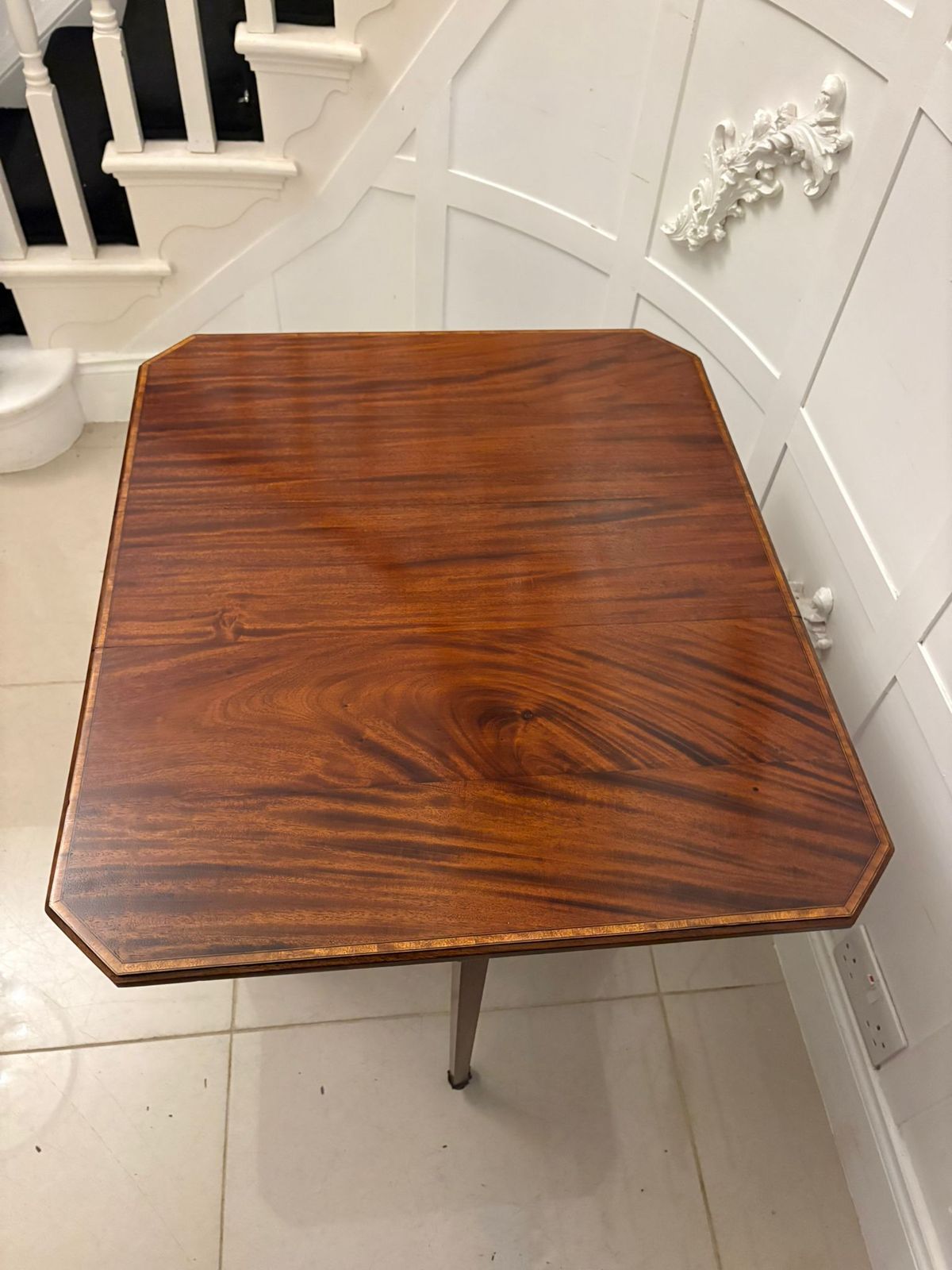 Antique Quality Early 20th Century Inlaid Mahogany Sutherland Table photo buy