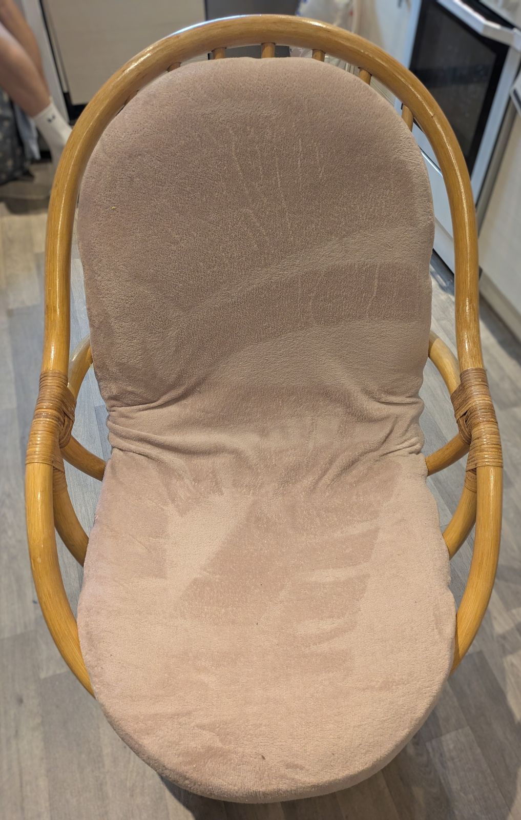Angraves Vintage Bamboo Rocking Egg Chair