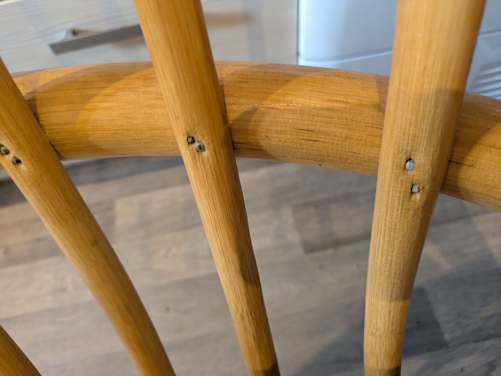 Angraves Vintage Bamboo Rocking Egg Chair photo vinterior