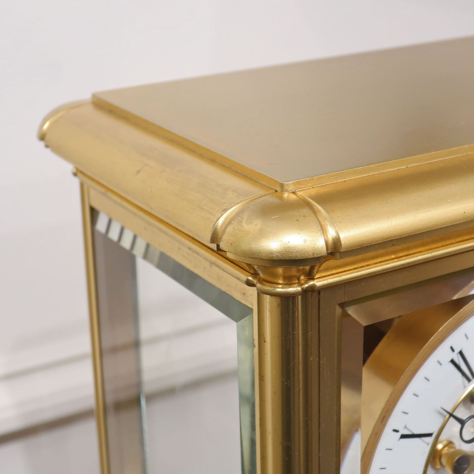 French Gilt Brass Gorge Case Mantel Clock By Samuel Marti photo 1395.0