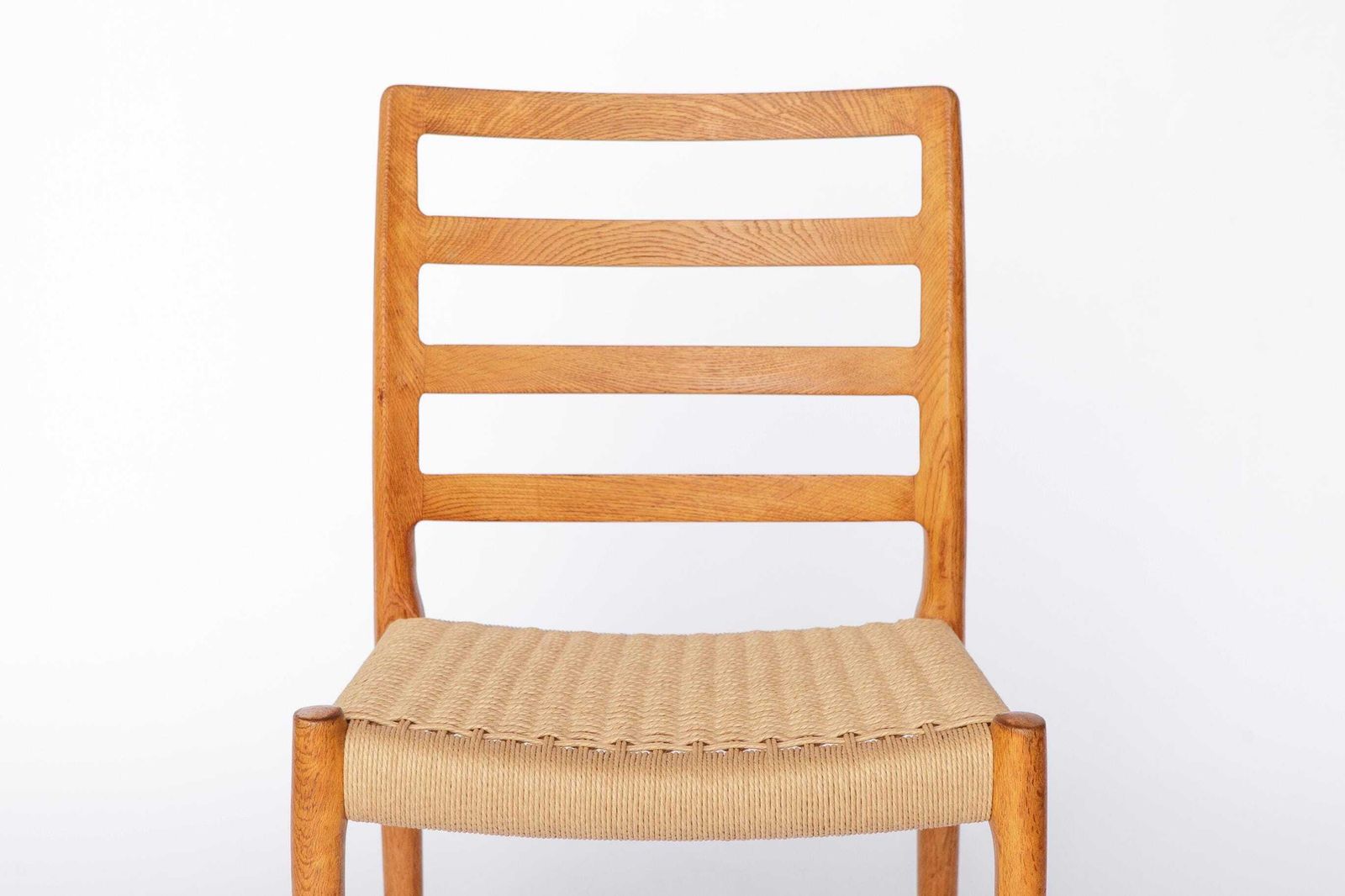 Niels Otto Møller Model 85 Chairs – Oak, Danish Mid Century Dining Chairs, 1980s, New Danish Cord Weave, Up To 6 Available photo furniture