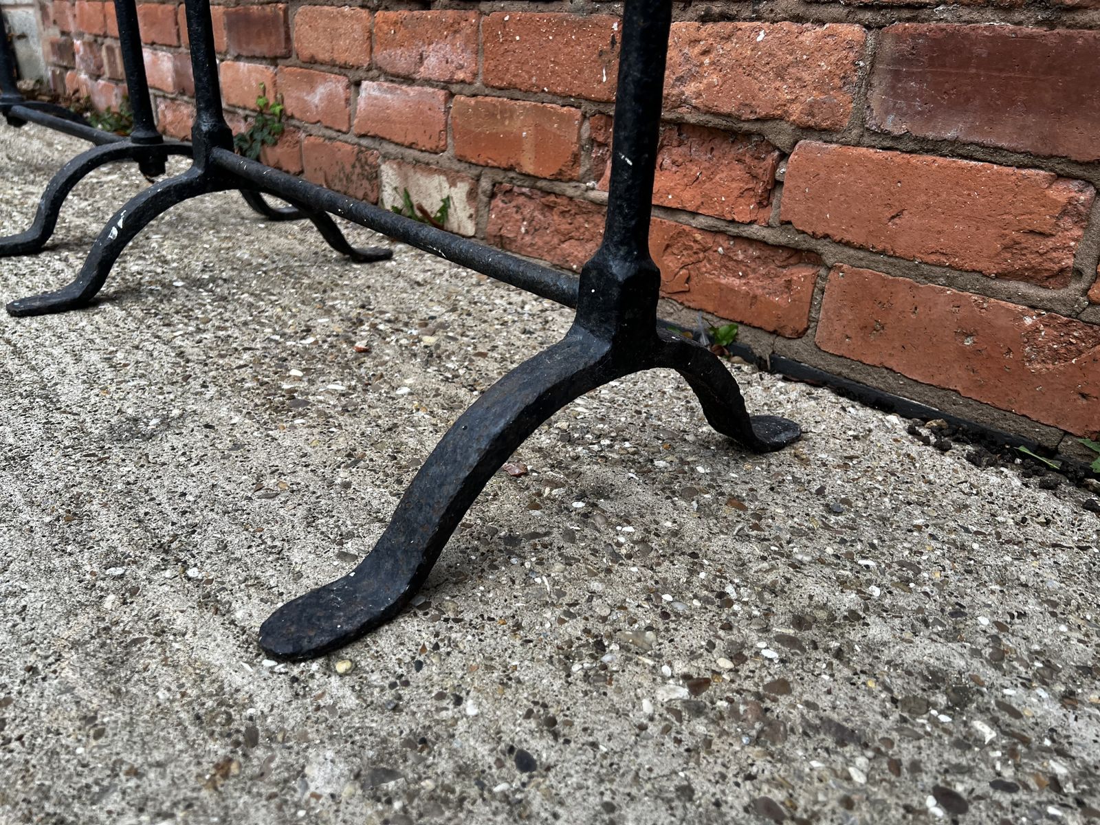300.0 Stunning Unique Antique Trestle Table photo