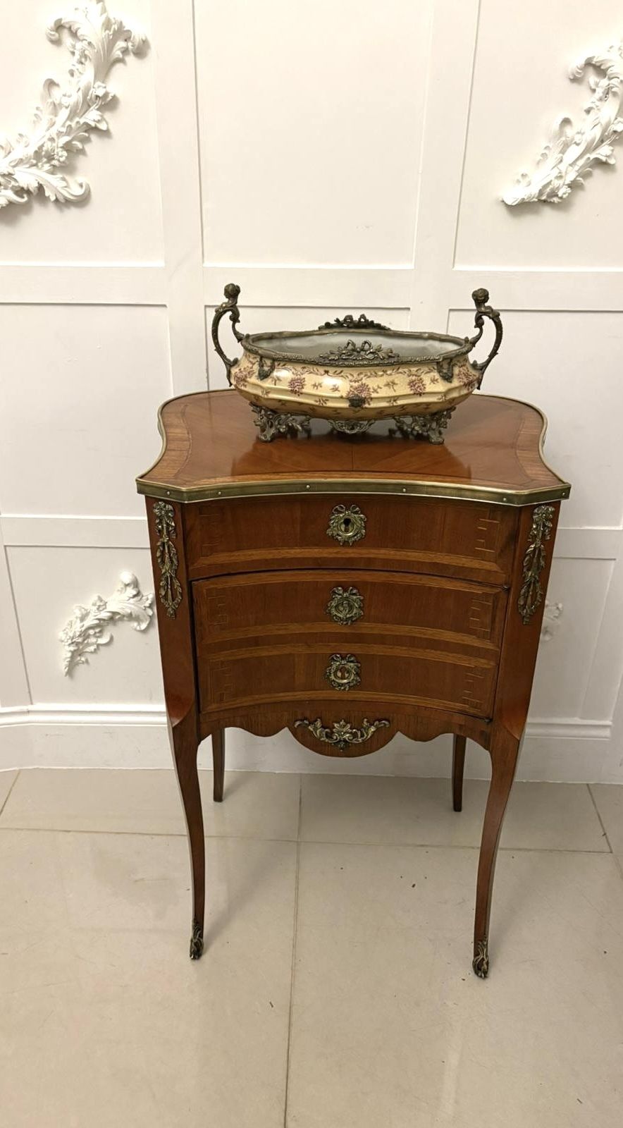 Antique Quality French Louis XV Style Marquetry Side Cabinet photo buy