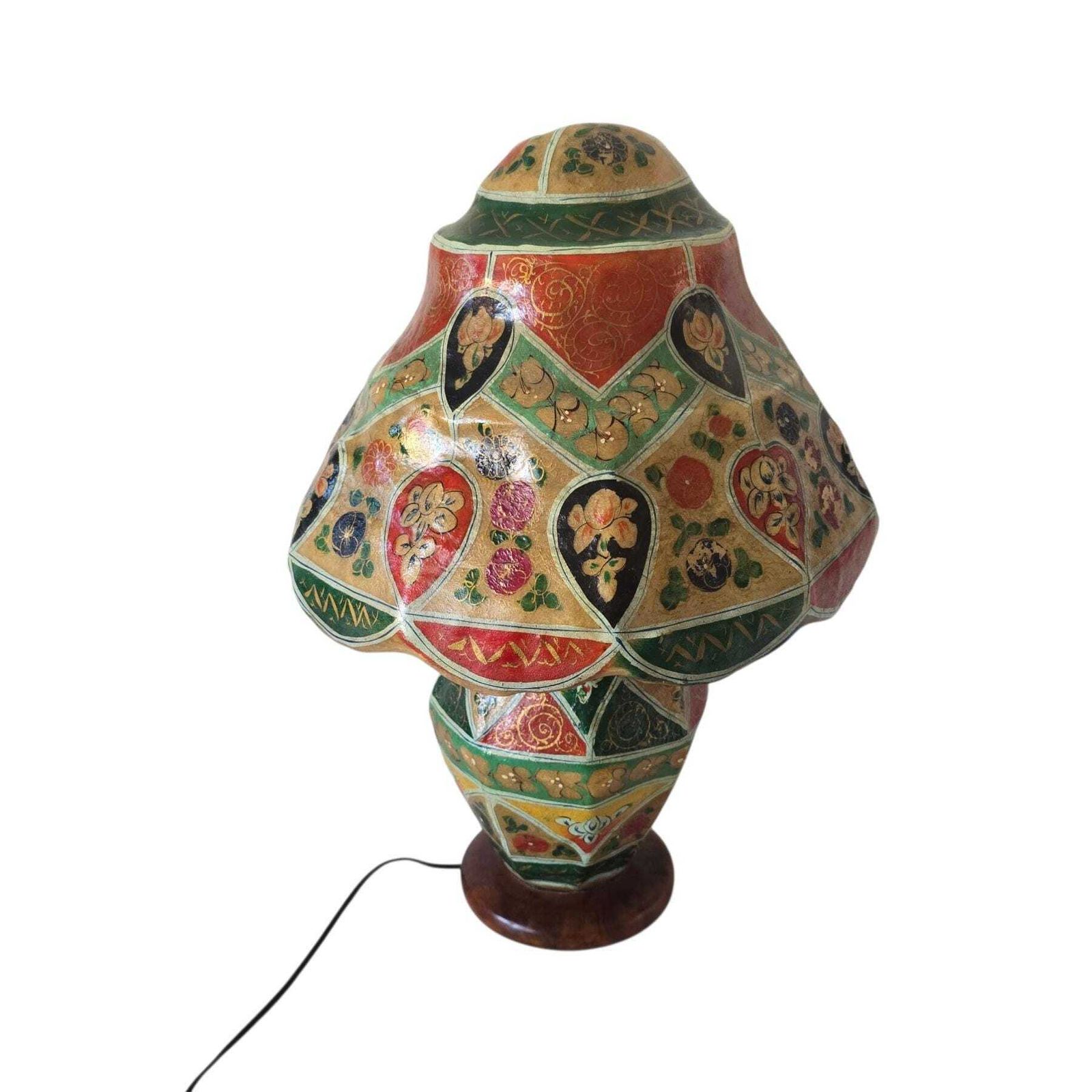 Delightful Vintage Retro Camel Skin Hand Painted Lamp photo Lighting