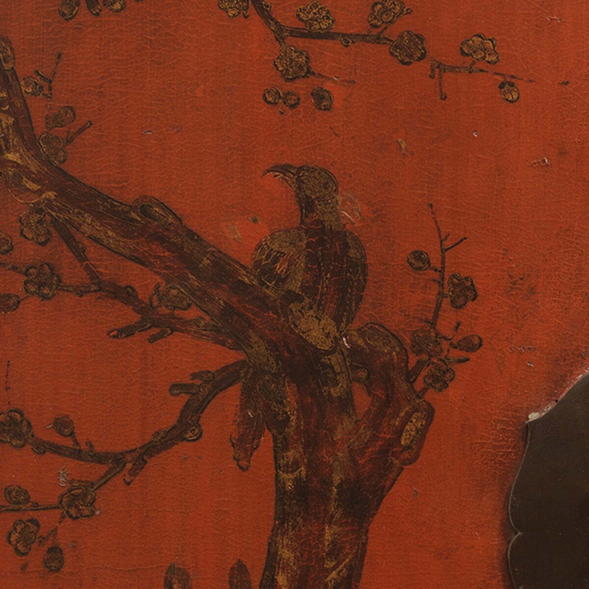 Red And Gold Wedding Cabinet With Birds photo vinterior