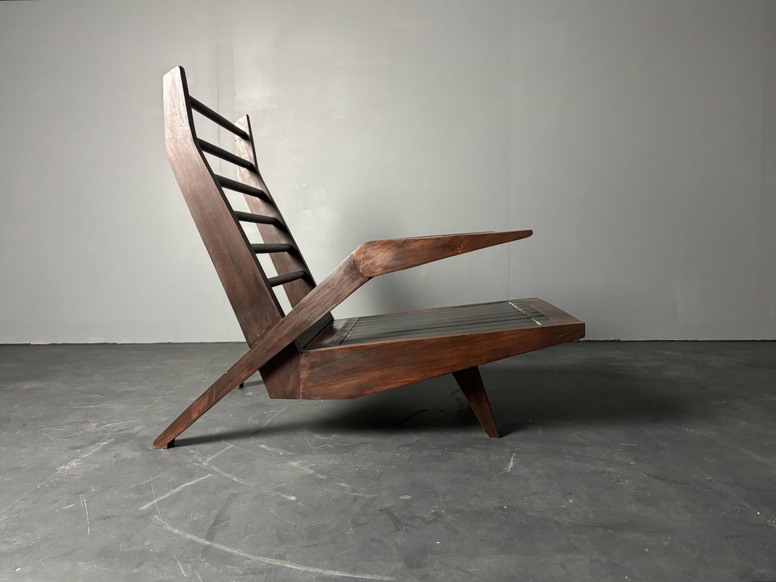 photo for sale Midcentury Brazilian Modernist Lounge Easy Chair By Acacia Gil Borsoi,1950s