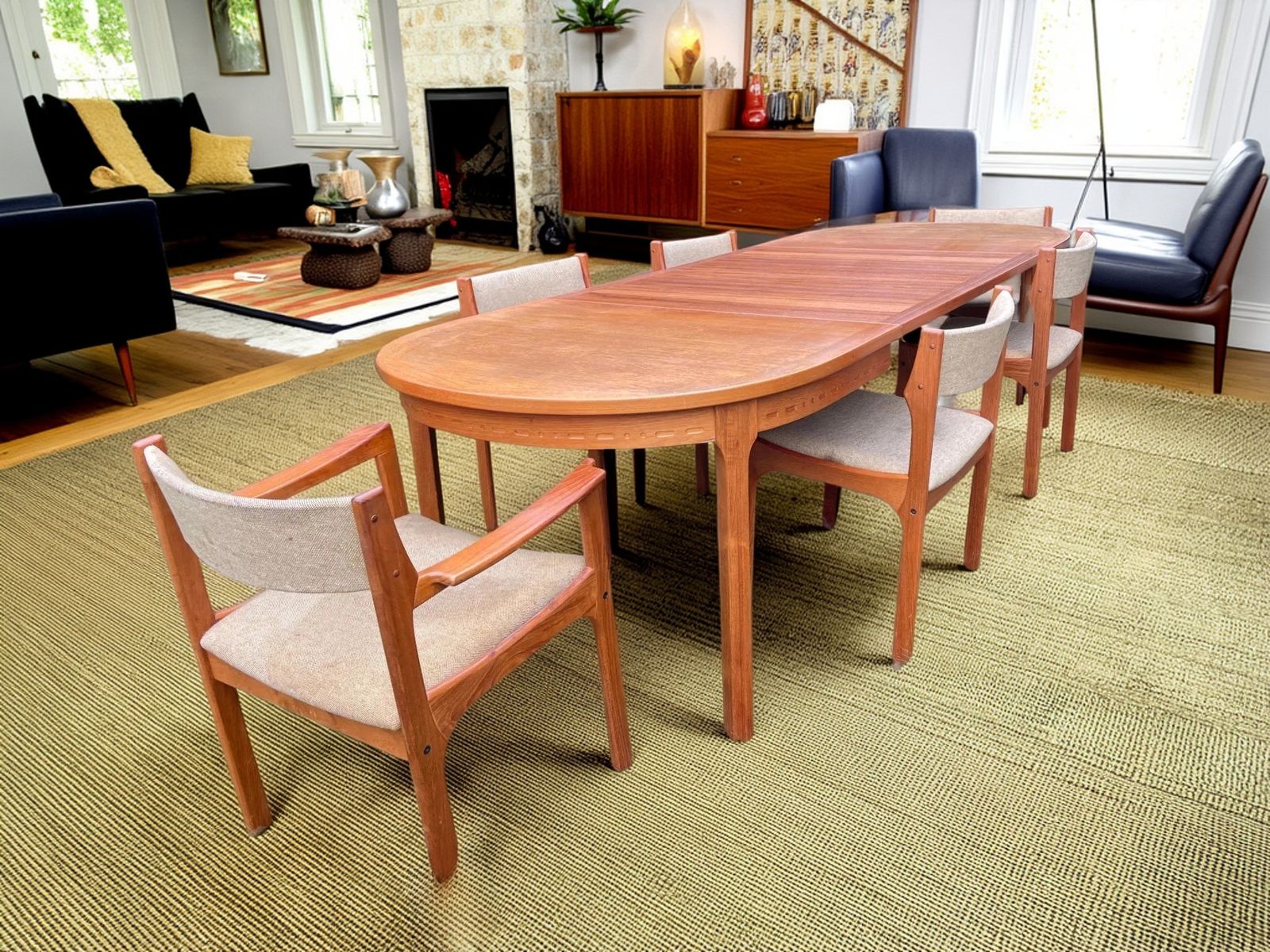Nils Jonsson For Troeds – Double Extending Dining Table And Chairs (C.1970)