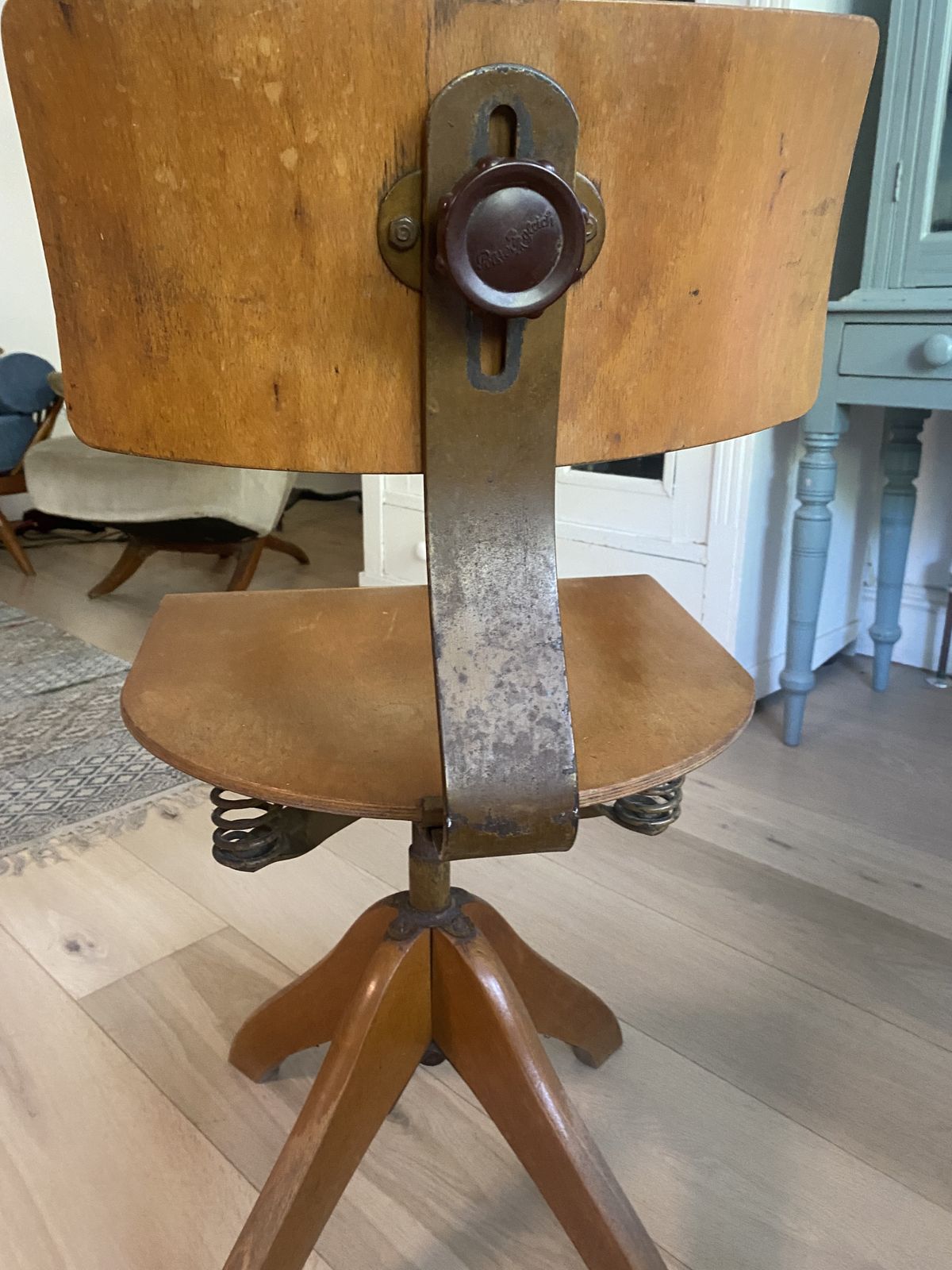 Original Mid Century Modern German Architect's Chair Circa 1950s photo furniture