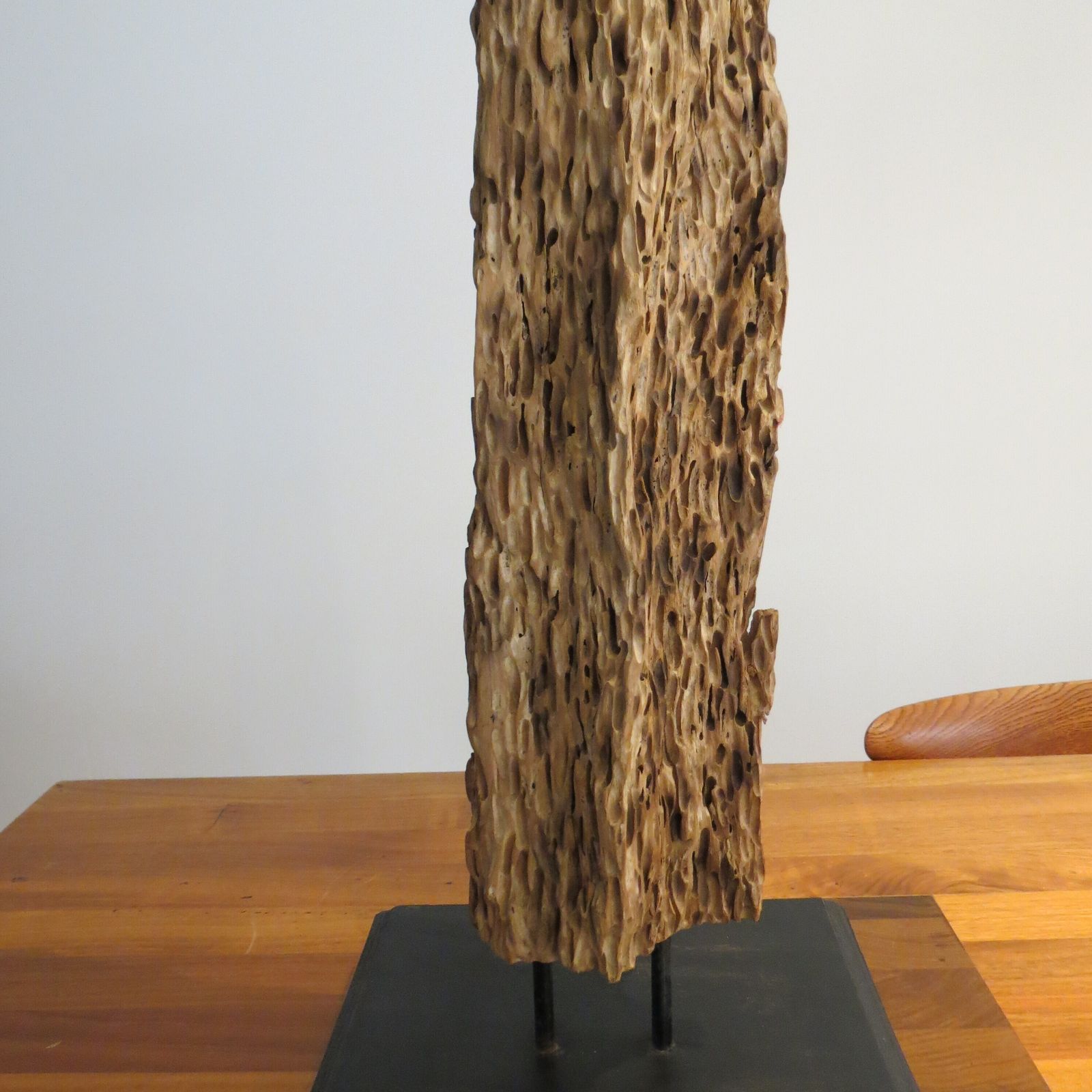 Tall Vintage Wooden Large Sculpture 1970s Mid Century photo for sale