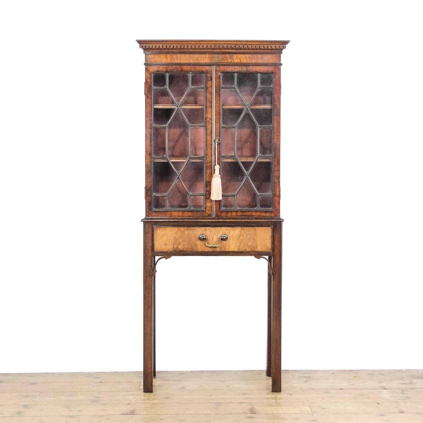 Small Antique Glazed Display Cabinet | Antiques | Antique Cabinet | Antique Storage | Display Cabinet (M 6472)