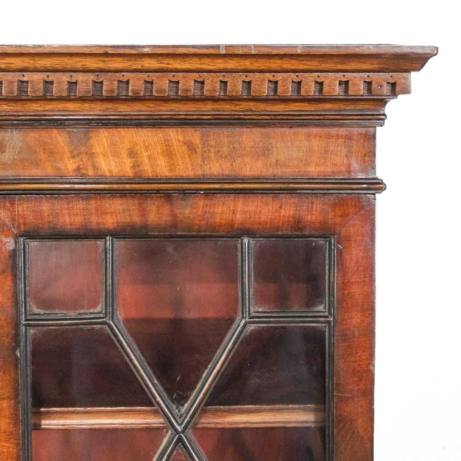 Furniture Small Antique Glazed Display Cabinet | Antiques | Antique Cabinet | Antique Storage | Display Cabinet (M 6472) photo