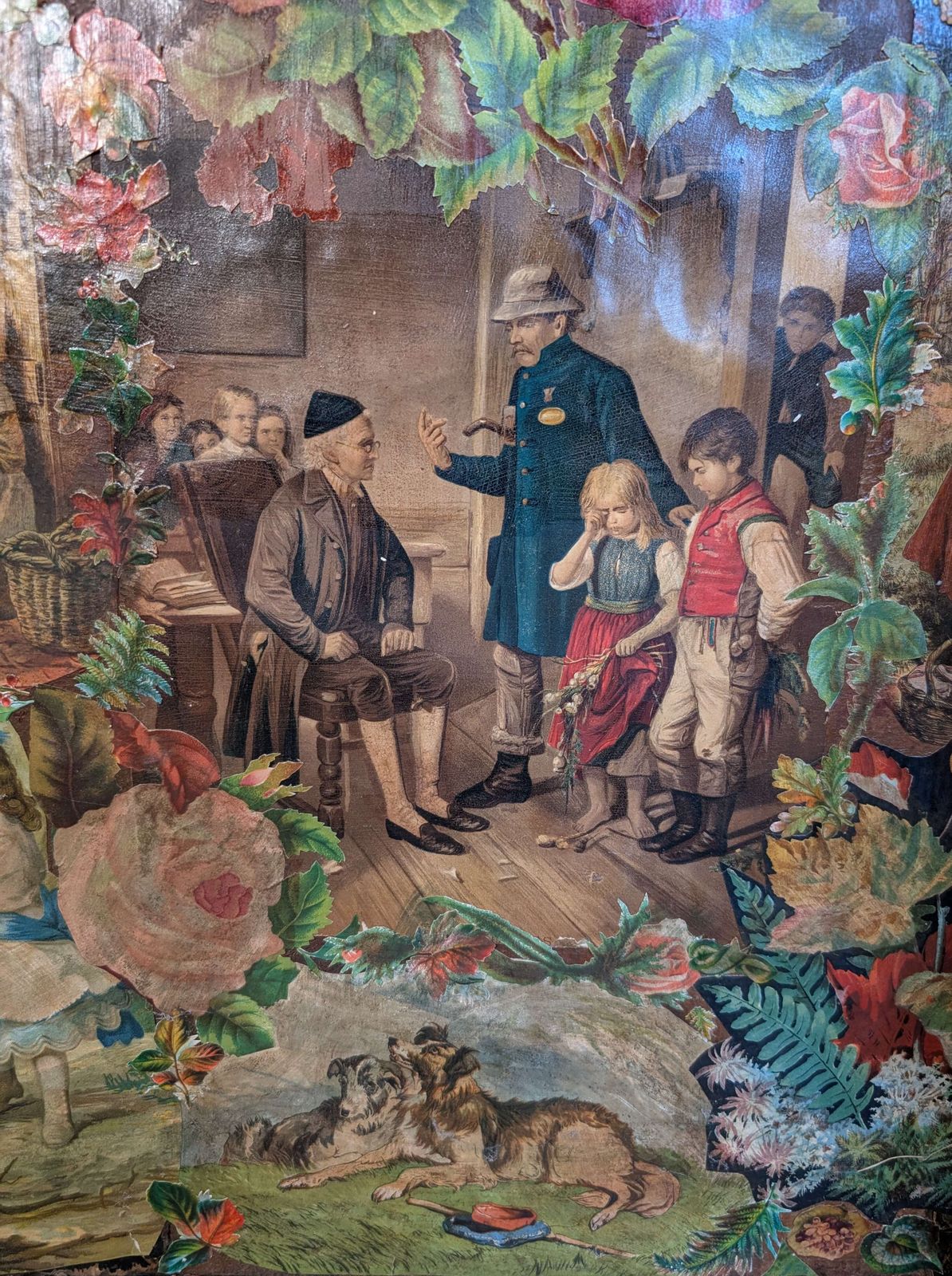 Colourful & Poignant Victorian Scrap Screen photo Home Decor