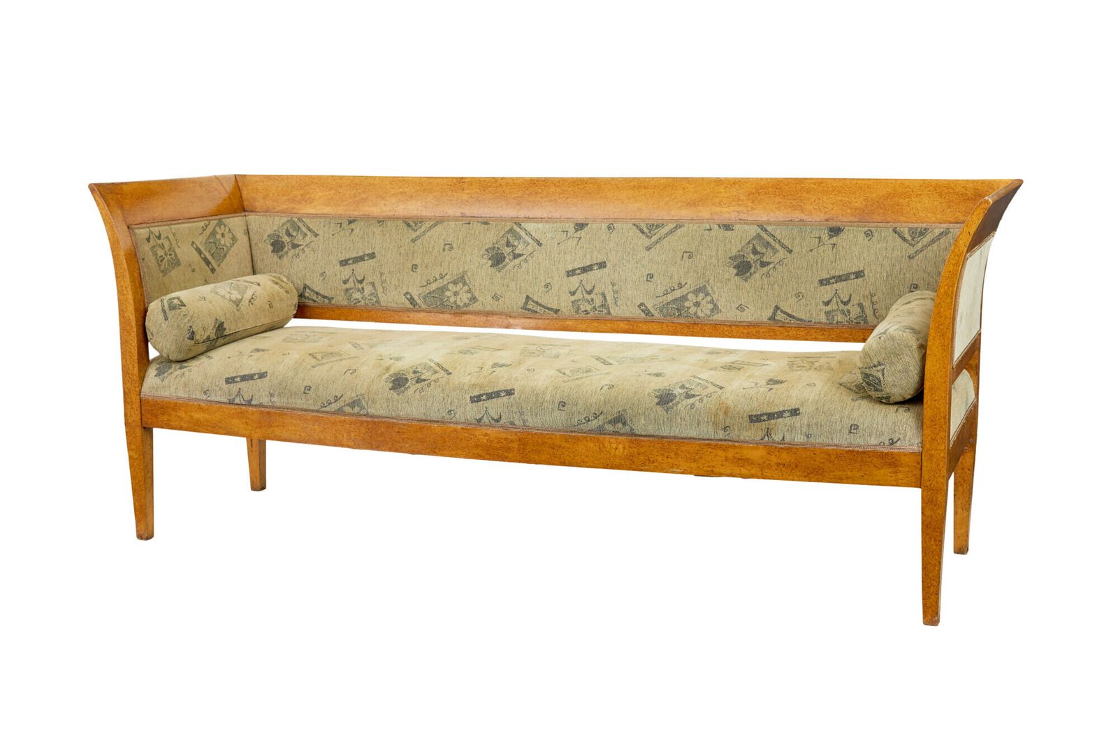 Swedish 19th Century 7 Piece Burr Birch Living Room Suite photo vintage