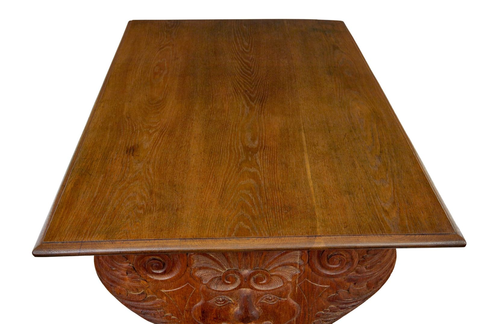 Flemish 19th Century Carved Oak Gothic Revival Dining Table And Benches photo 3075.0