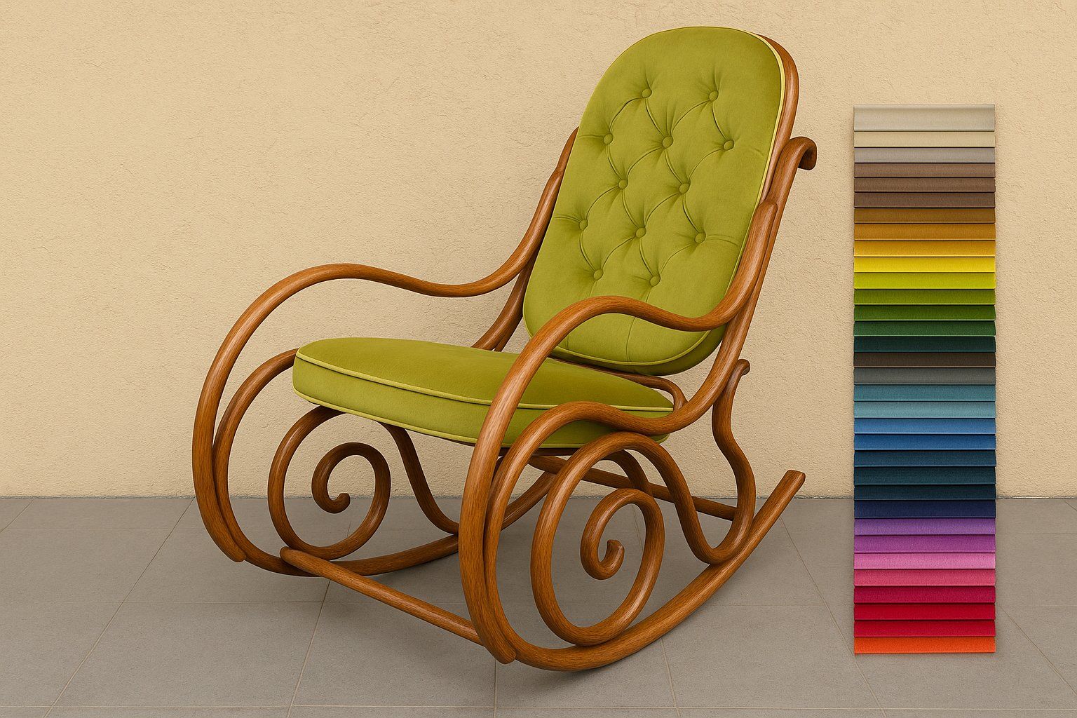 Vintage Rocking Chair In The Style Of Thonet