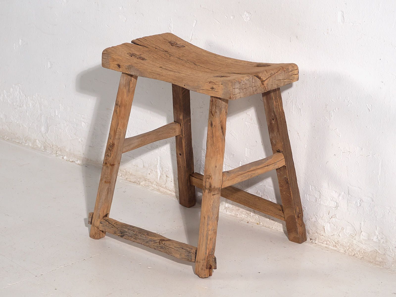 Antique Wabi Sabi Style Stool (C.1900) #3 photo vinterior